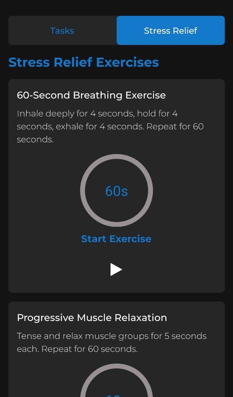 Stress Relief Features